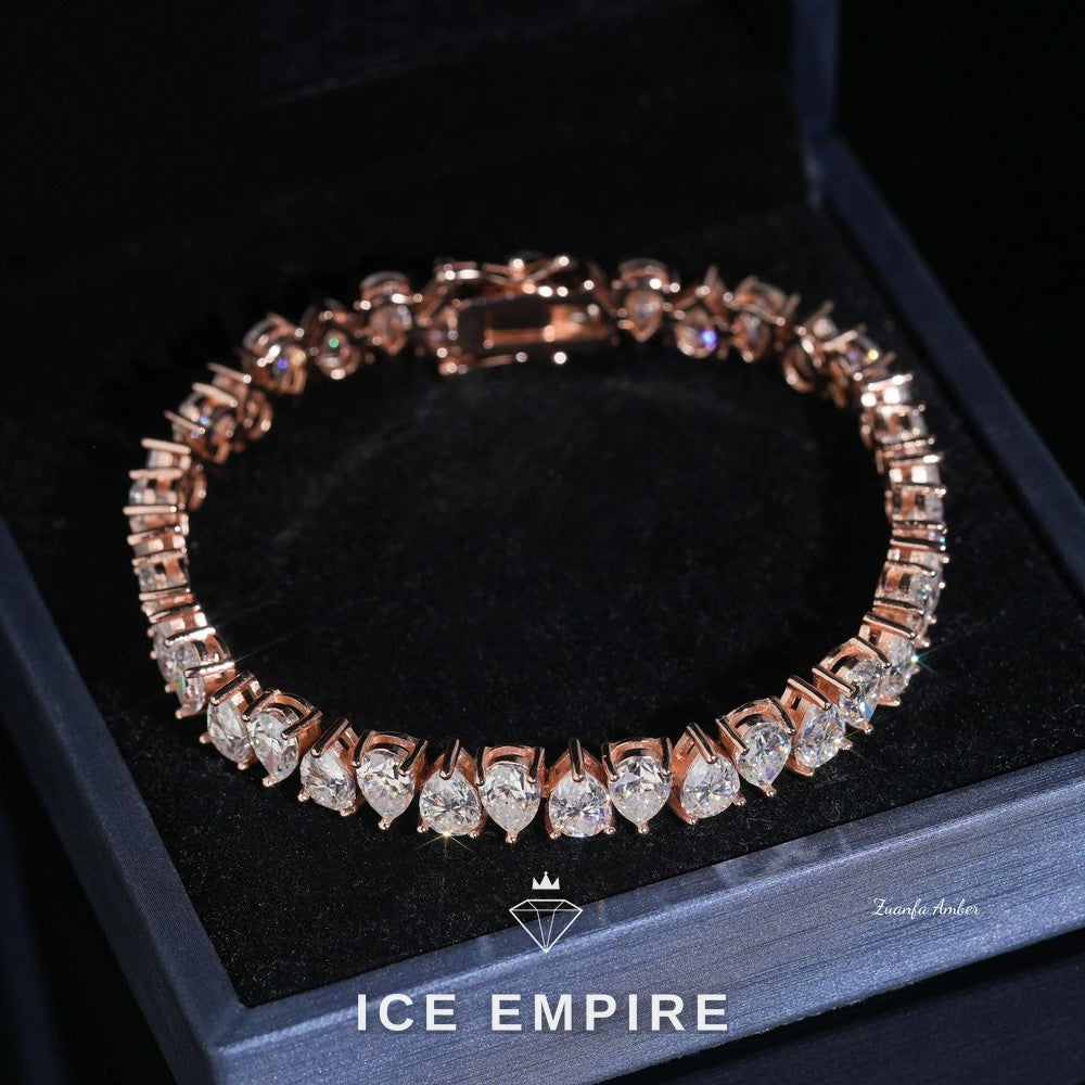 Iced Out 925 Silver Moissanite Tennis Chain