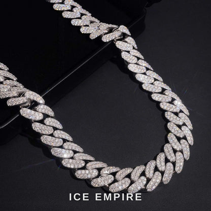 Iced Out Rose Gold Plated Moissanite Cuban Chain