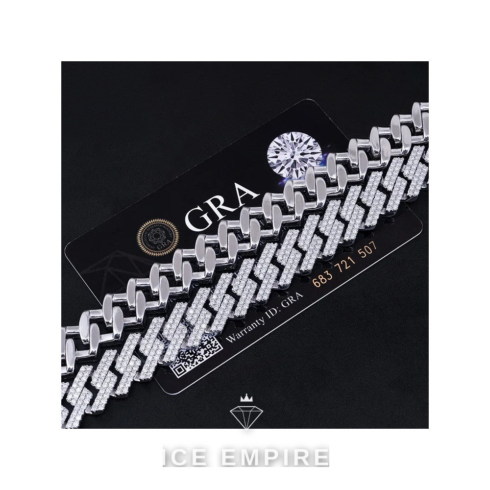 Iced Out Gold Plated Moissanite Cuban Chain