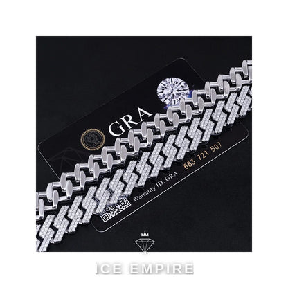 Iced Out Gold Plated Moissanite Cuban Chain