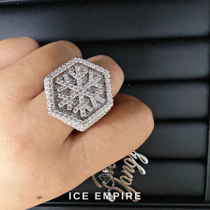 Iced Out Baguette 925 Silver Moissanite Ring