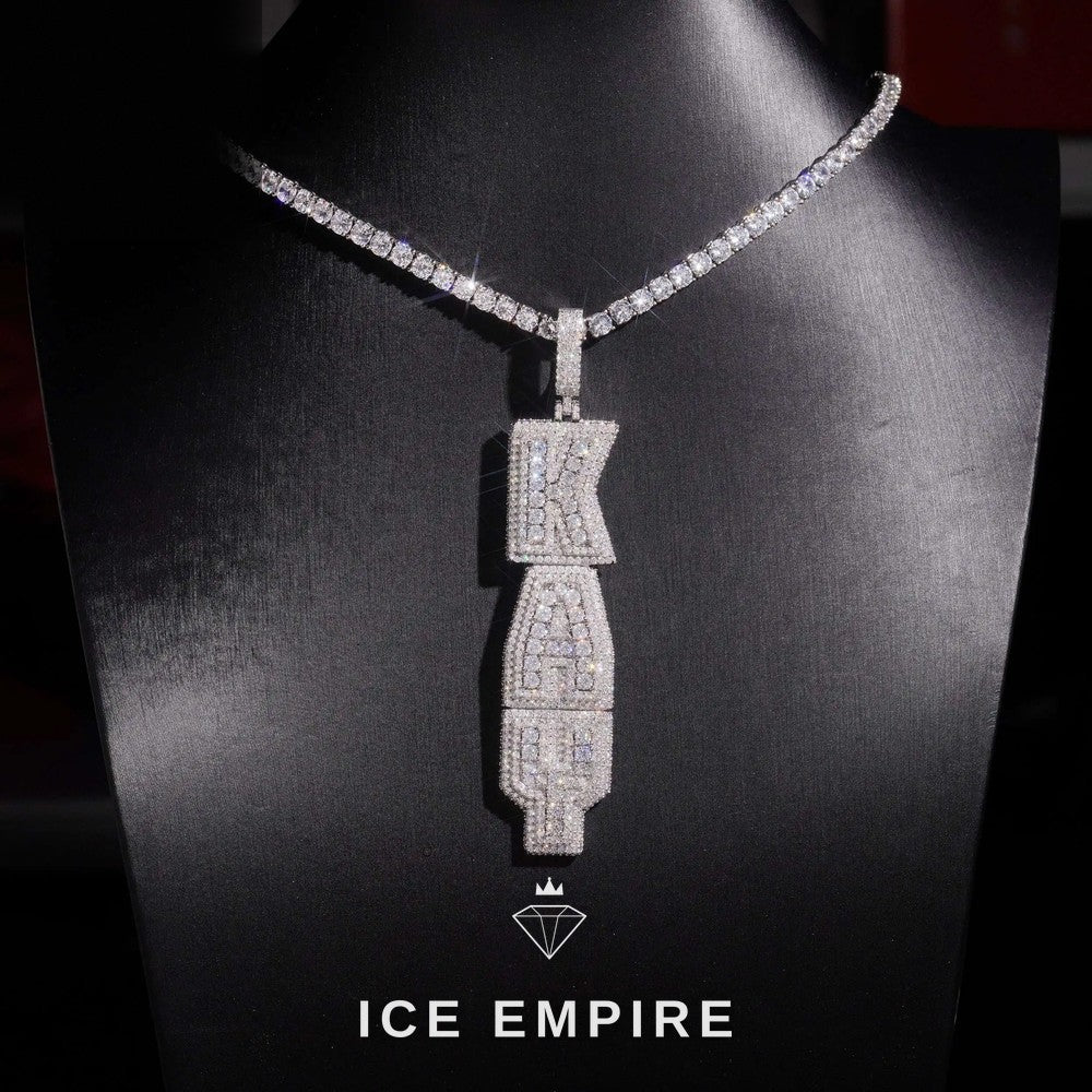 Iced Out Rose Gold Plated Moissanite Pendant