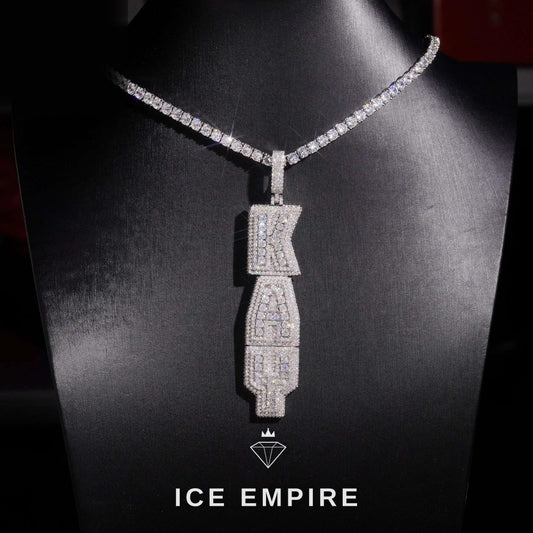 Iced Out Rose Gold Plated Moissanite Pendant