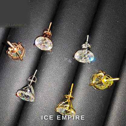 Iced Out Cluster 925 Silver Moissanite Earrings