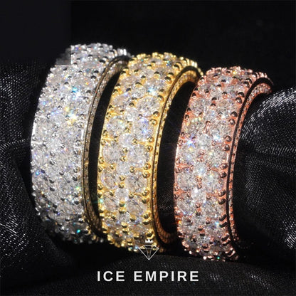 Iced Out Gold Plated Moissanite Ring