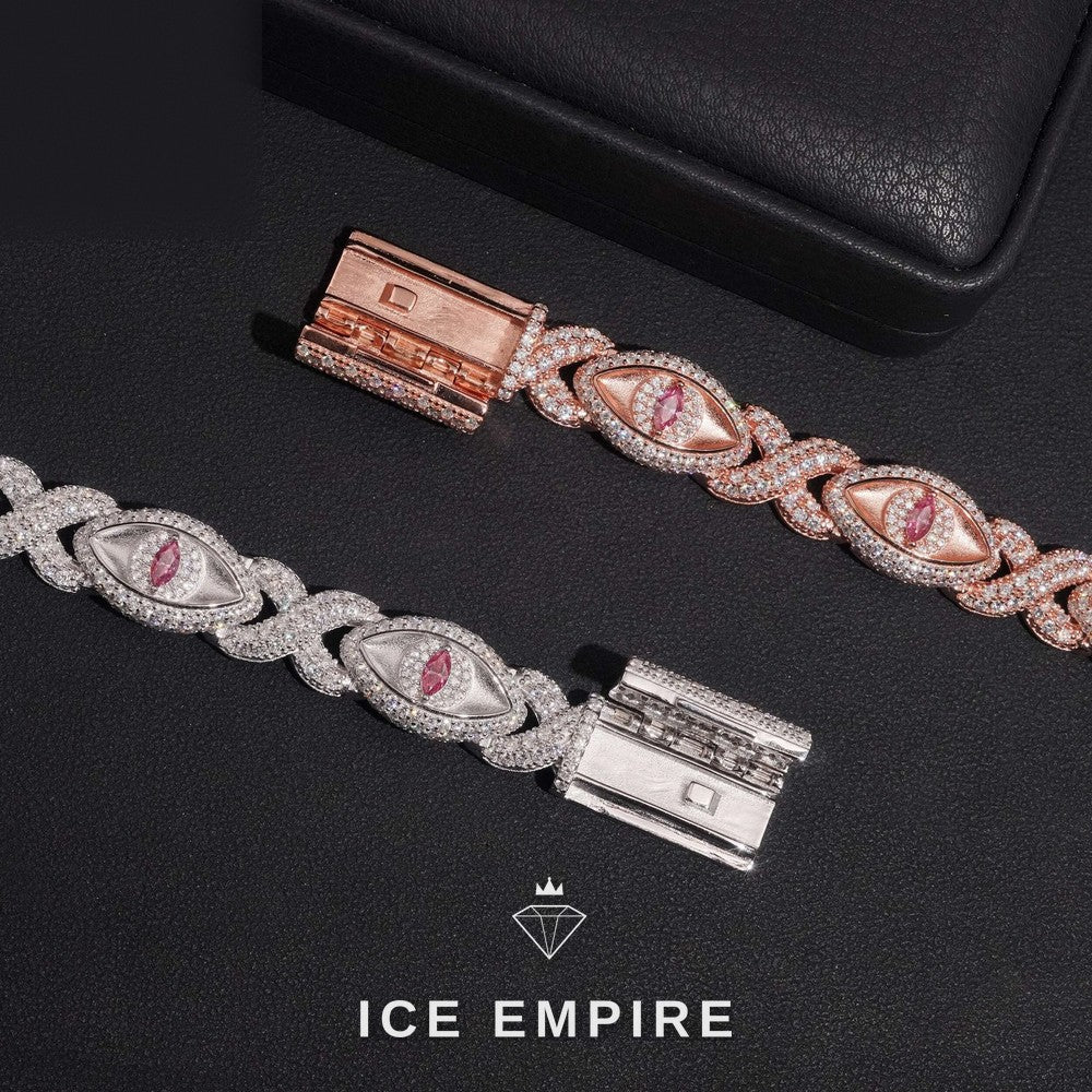 Iced Out Rose Gold Moissanite Bracelet