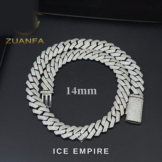 Iced Out Rose Gold Plated Moissanite Cuban Chain