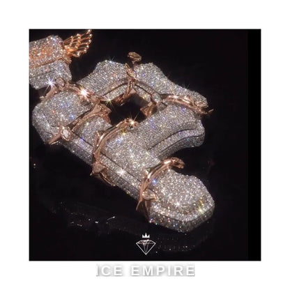 Iced Out Baguette 925 Silver Moissanite Pendant