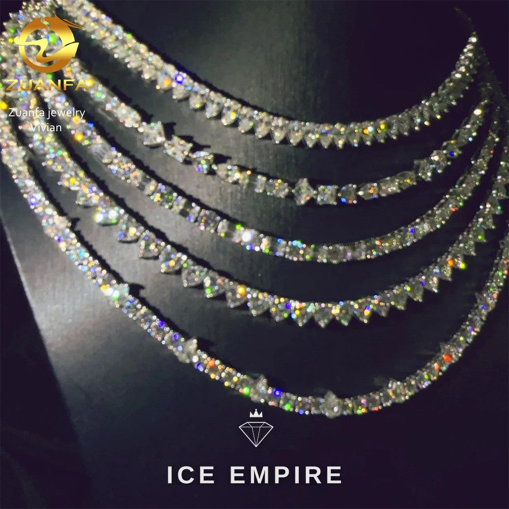 Iced Out Rose Gold Plated Moissanite Cuban Chain