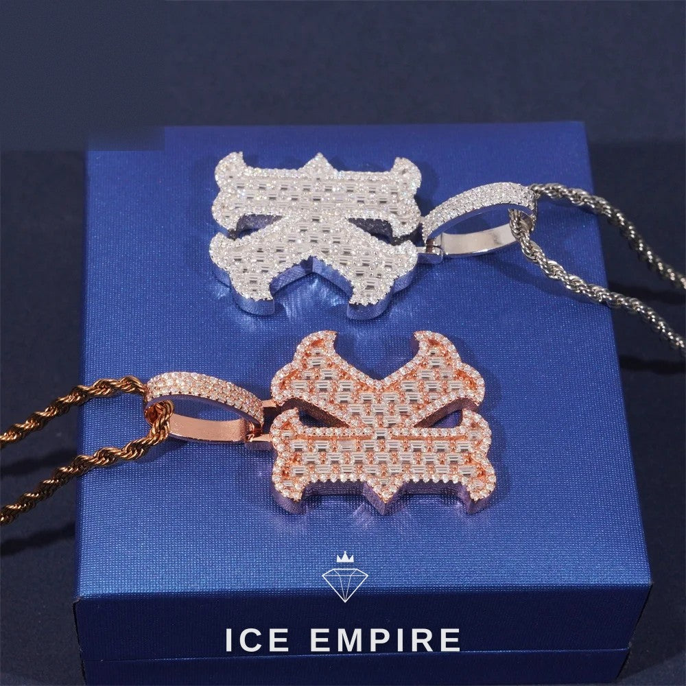 Iced Out 925 Silver Pendant