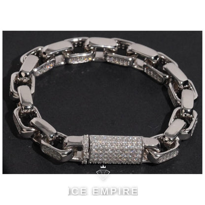 Iced Out 925 Silver Moissanite Cuban Chain