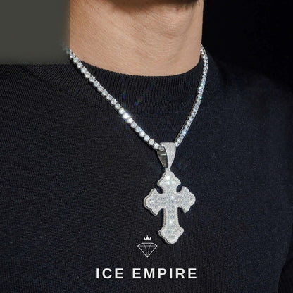 Iced Out Baguette 925 Silver Moissanite Pendant