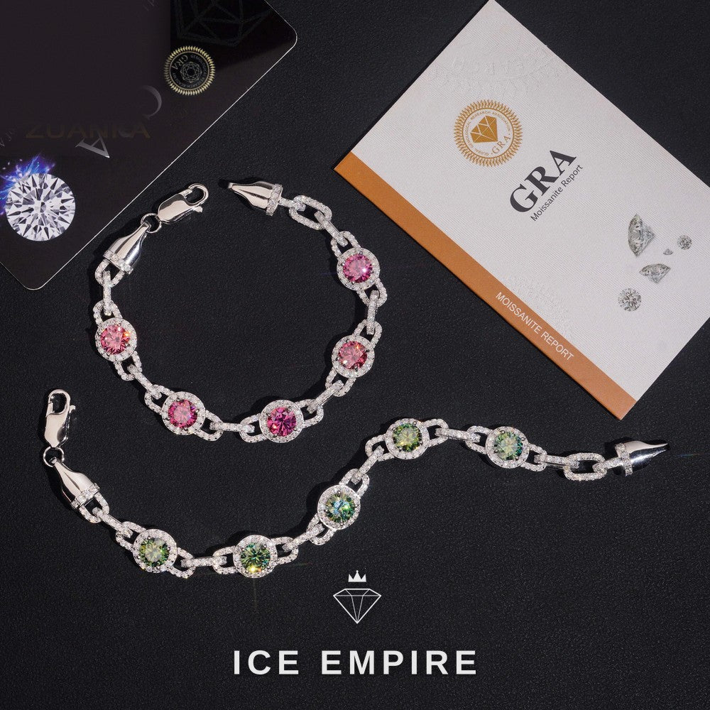 Iced Out Rose Gold Plated Moissanite Cuban Chain