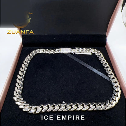 Iced Out Gold Plated Moissanite Cuban Chain