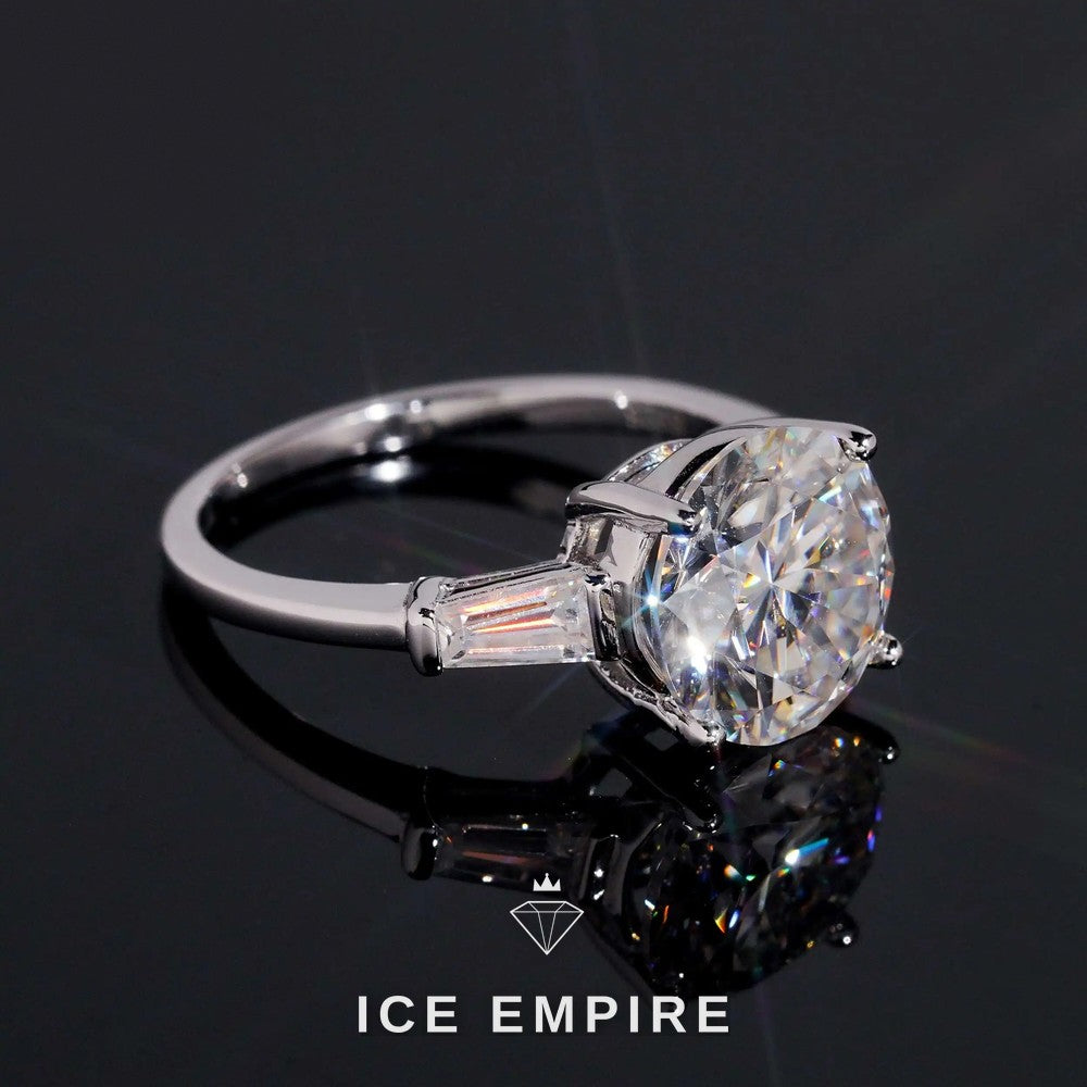 Iced Out Rose Gold Plated Moissanite Wedding Band