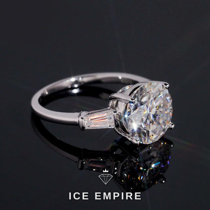 Iced Out Rose Gold Plated Moissanite Wedding Band