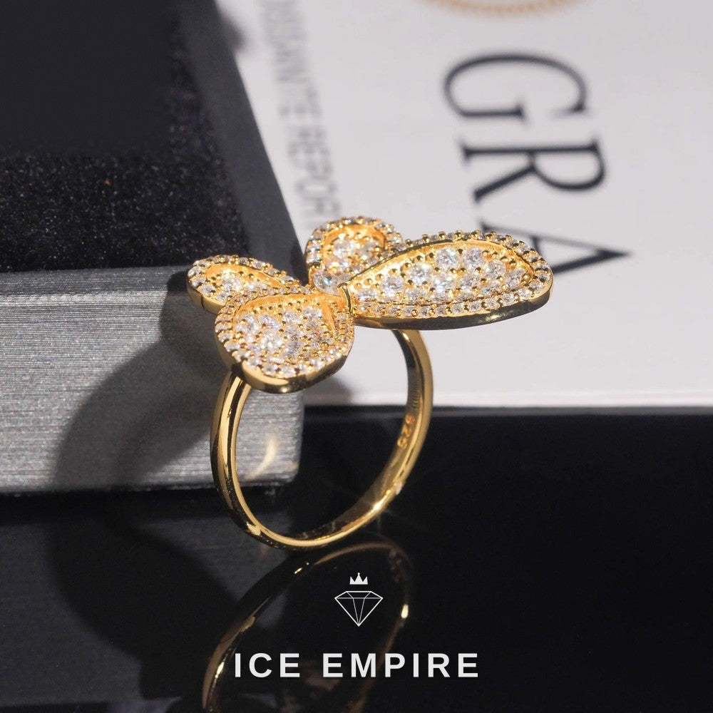 Iced Out Rose Gold Plated Moissanite Ring