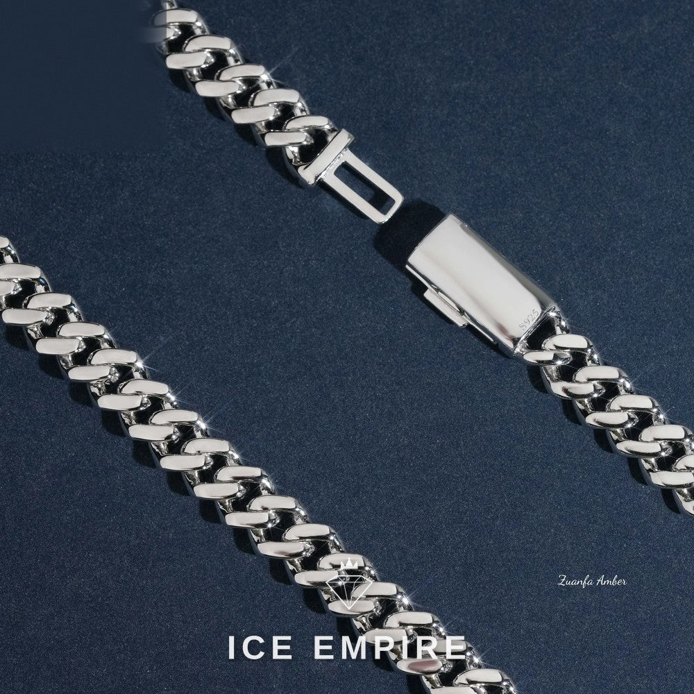 Iced Out 14K Gold Moissanite Cuban Chain