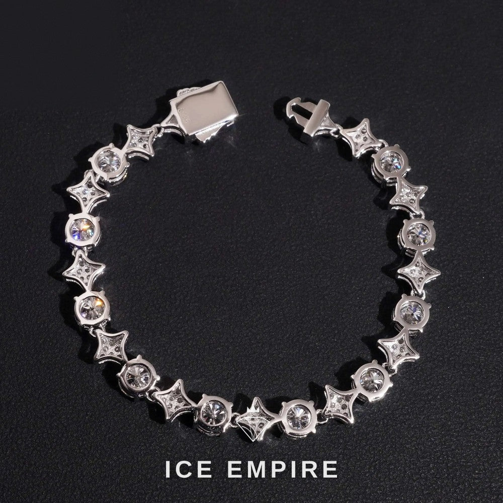 Iced Out 925 Silver Moissanite Bracelet
