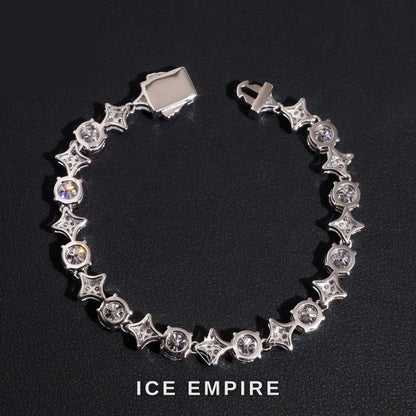 Iced Out 925 Silver Moissanite Bracelet