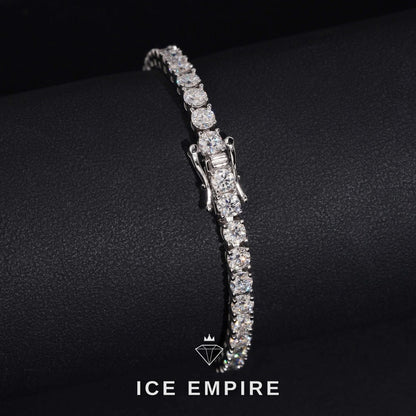 Iced Out 925 Silver Lab Grown Diamond Tennis Bracelet