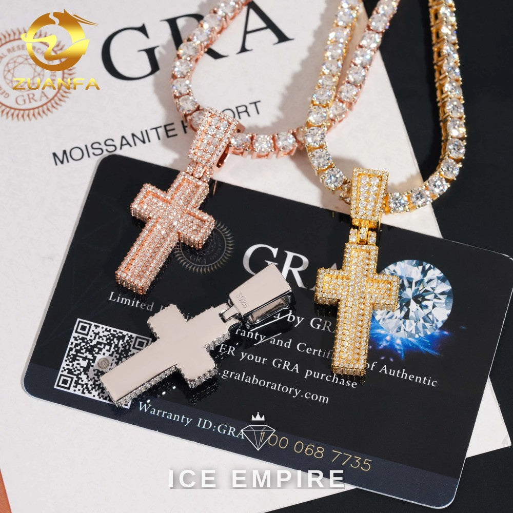Iced Out 925 Silver Moissanite Pendant