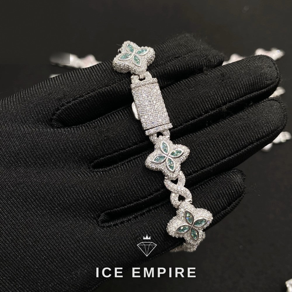 Iced Out 925 Silver Moissanite Cuban Chain