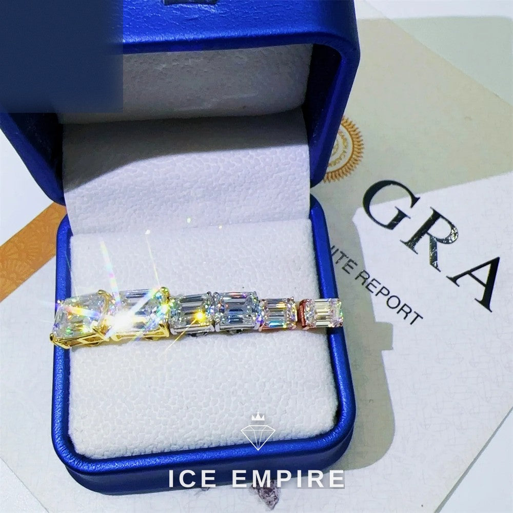 Iced Out Gold Plated Moissanite Stud Earrings