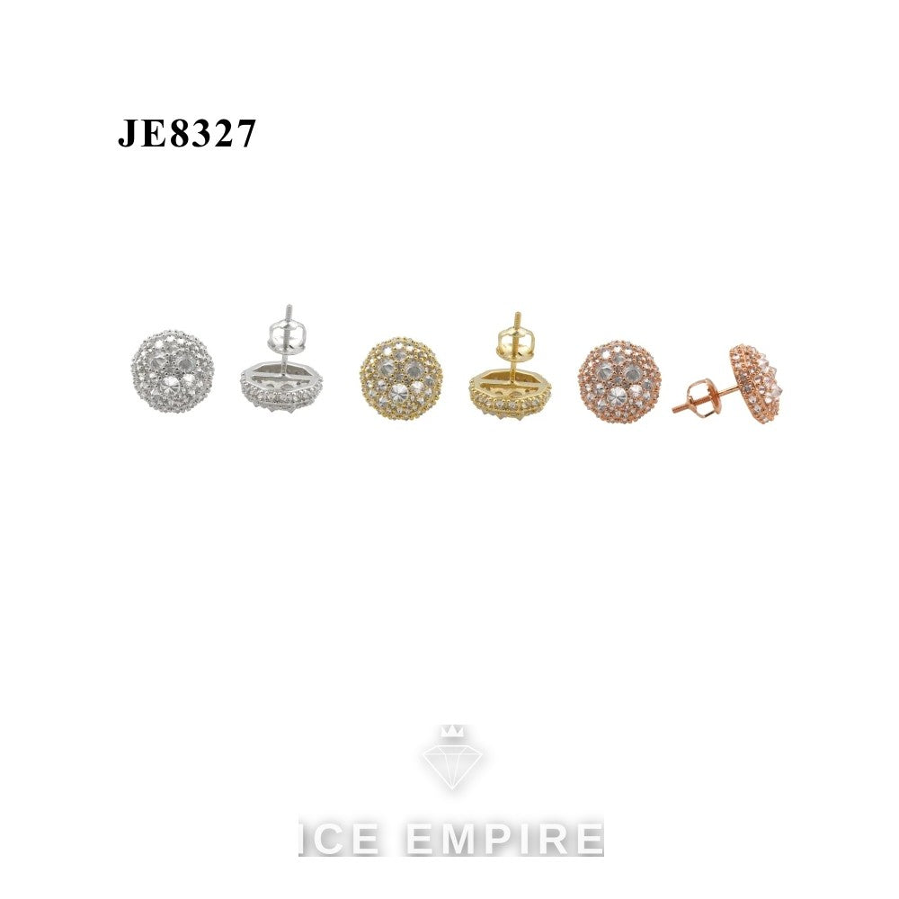 Iced Out 925 Silver Moissanite Stud Earrings