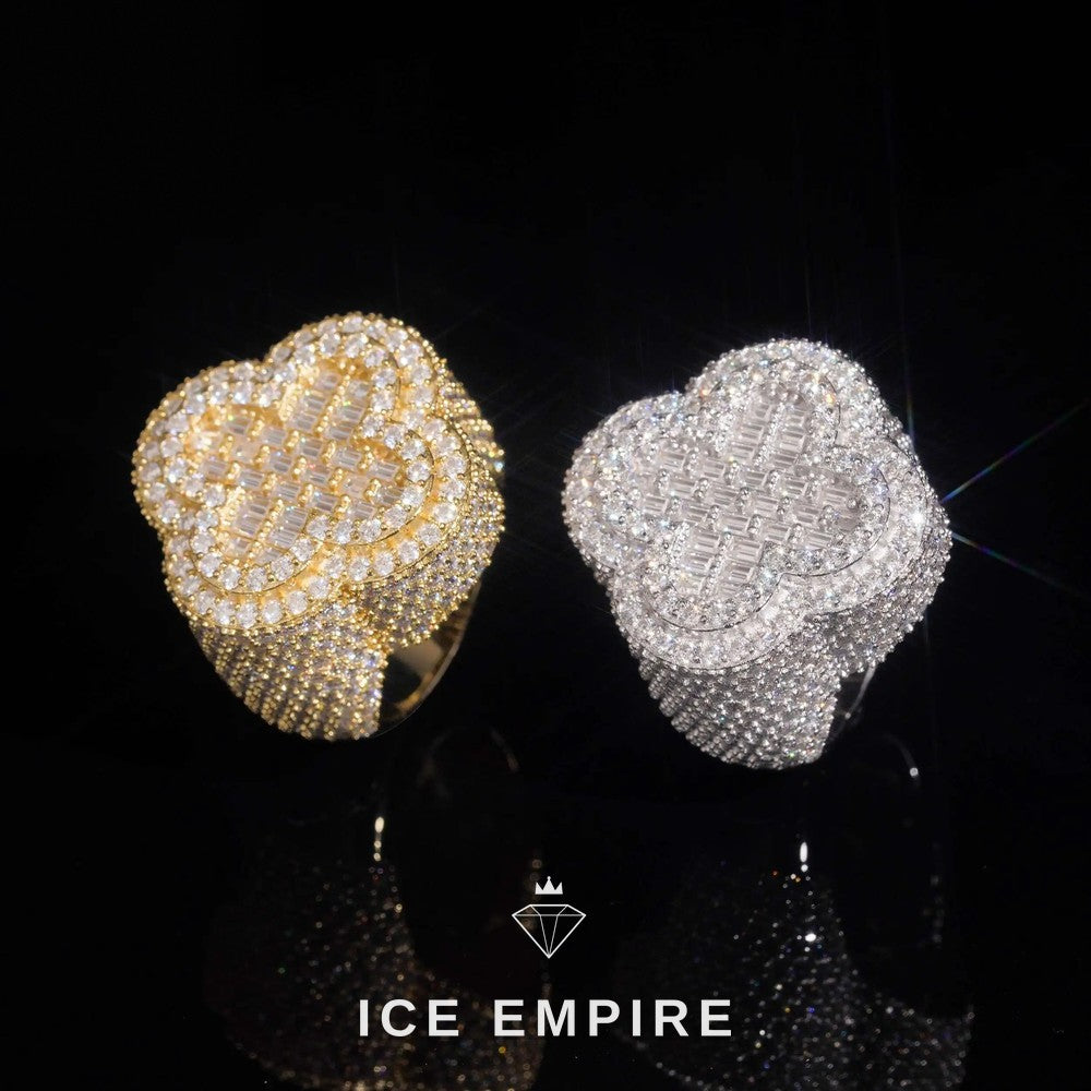 Iced Out 925 Silver Moissanite Ring