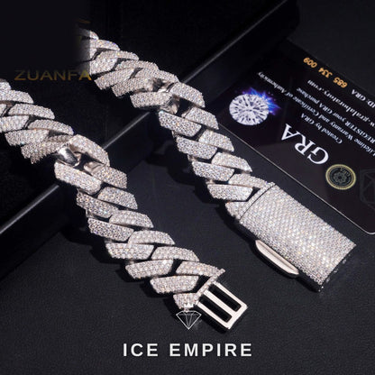 Iced Out Rose Gold Plated Moissanite Cuban Chain