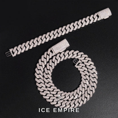 Iced Out Rose Gold Plated Moissanite Cuban Chain