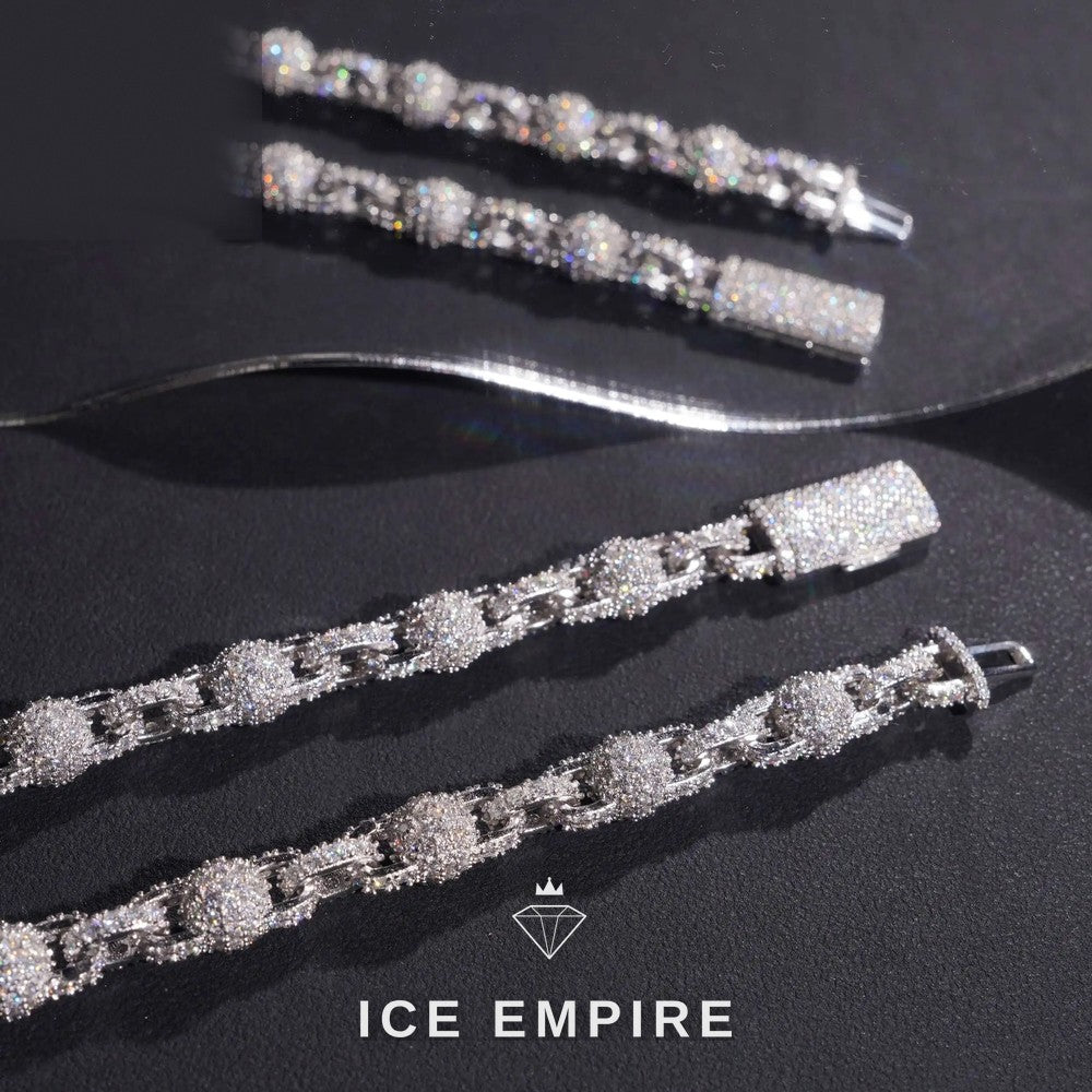 Iced Out Rose Gold Plated Moissanite Cuban Chain
