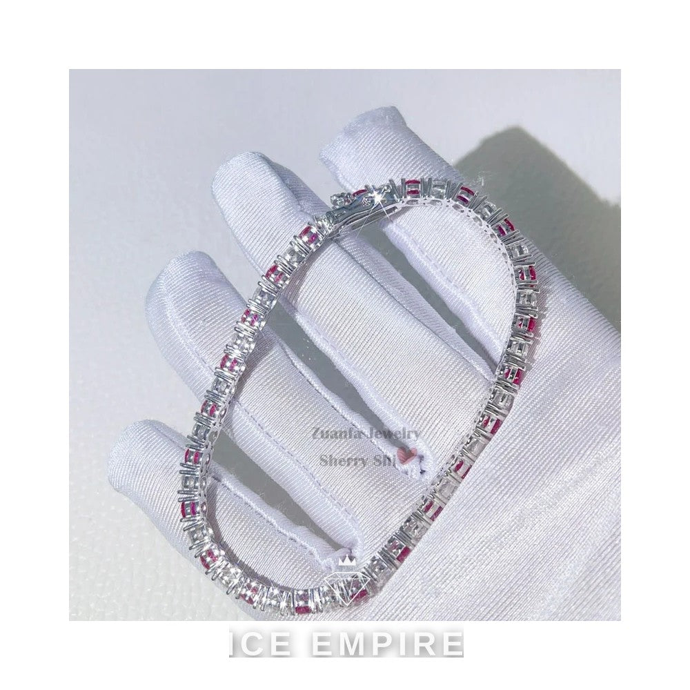 Iced Out Gold Plated Moissanite Tennis Bracelet