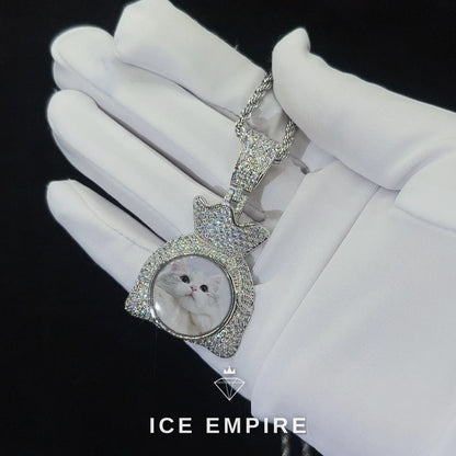Iced Out Rose Gold Plated Moissanite Pendant