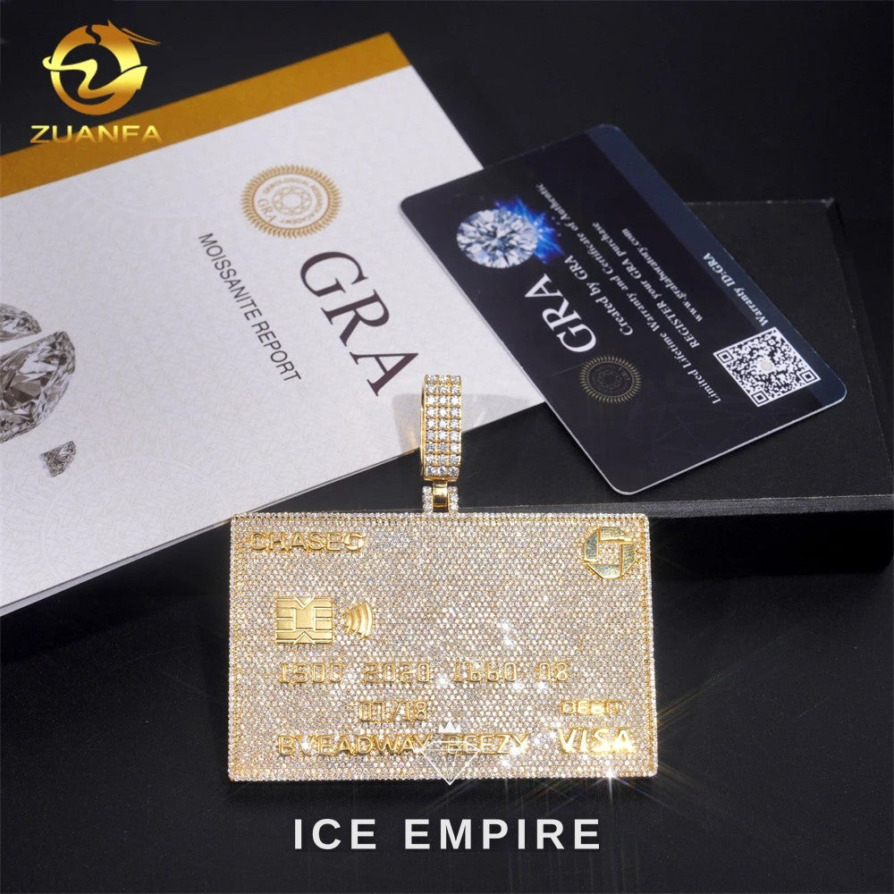 Iced Out Gold Plated Moissanite Pendant