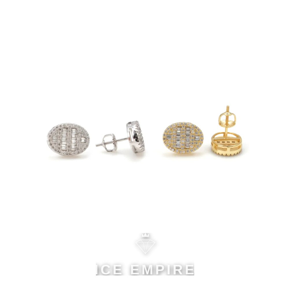 Iced Out 925 Silver Moissanite Earrings