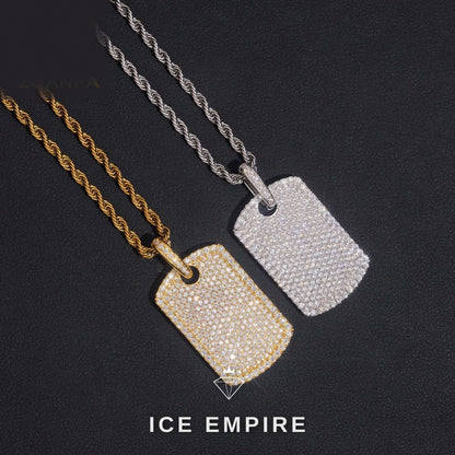 Iced Out Cross Rose Gold Plated Pendant