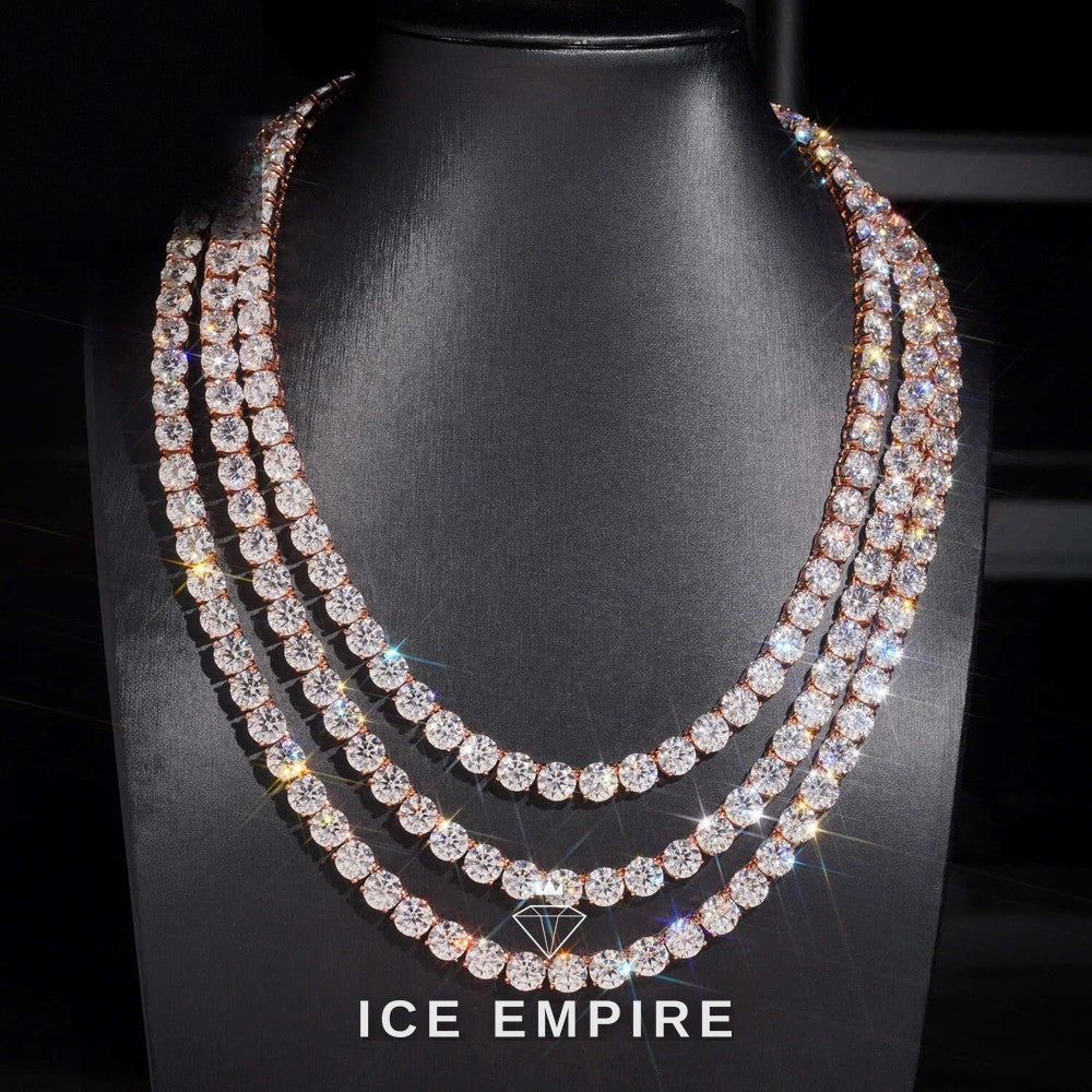Iced Out Rose Gold Plated Moissanite Cuban Chain