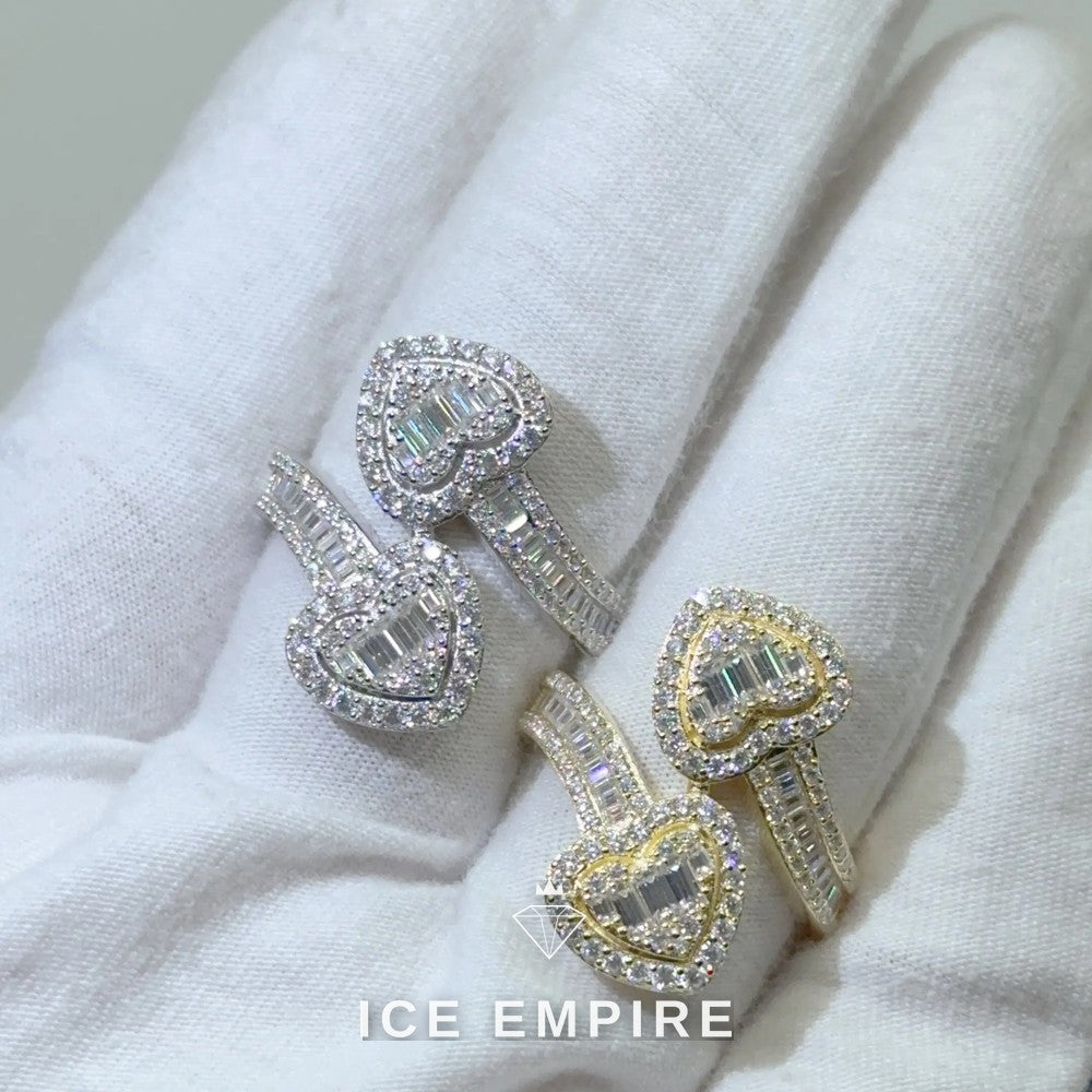 Iced Out Baguette 925 Silver Moissanite Ring