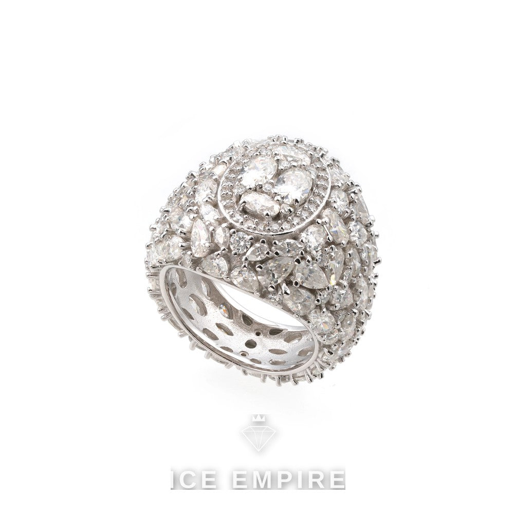 Iced Out 925 Silver Moissanite Ring