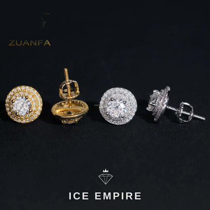 Iced Out Gold Plated Moissanite Earrings