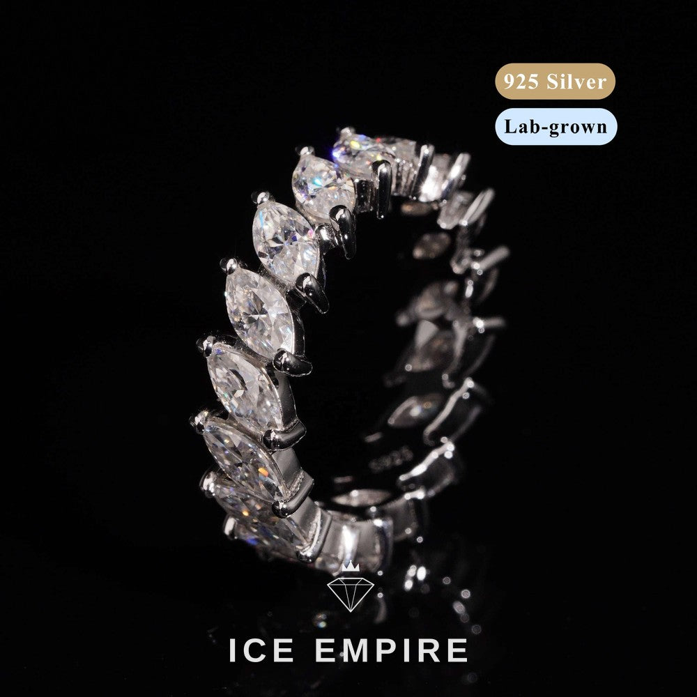 Iced Out 925 Silver Lab Grown Diamond Ring