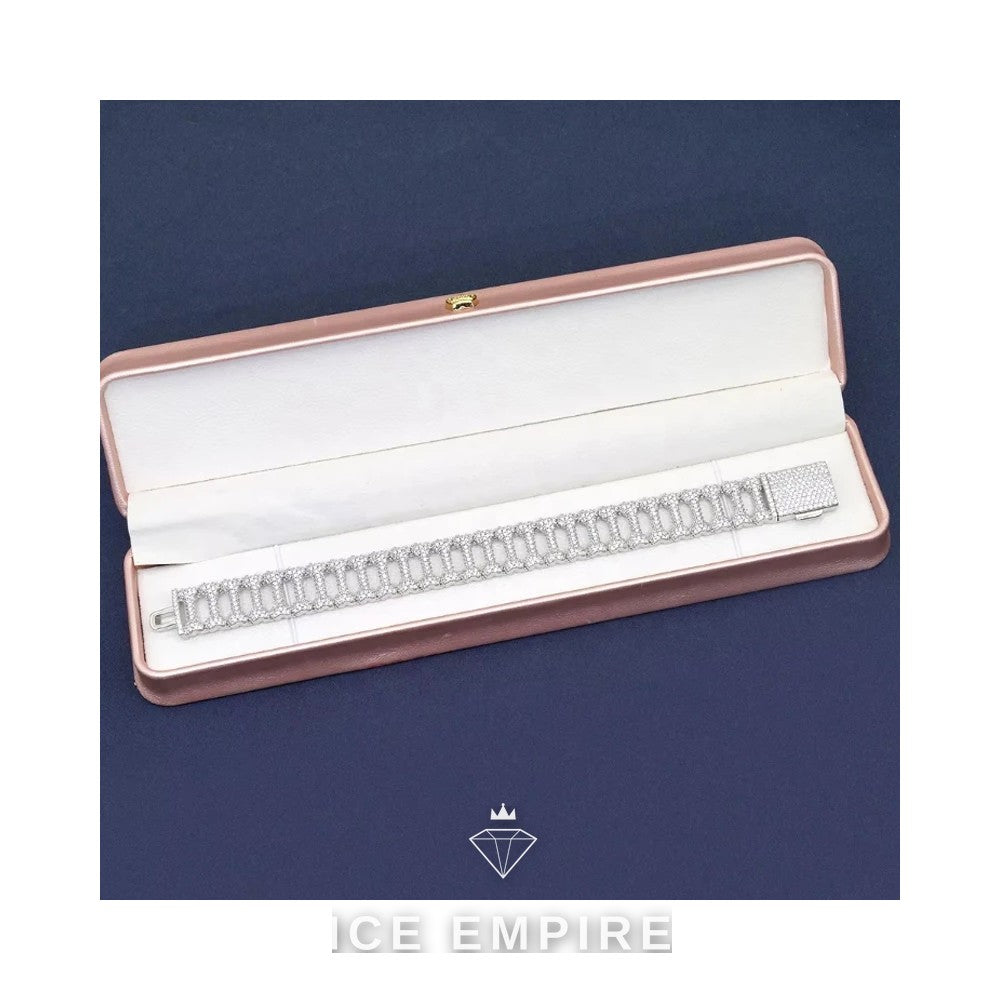 Iced Out Rose Gold Plated Moissanite Cuban Chain