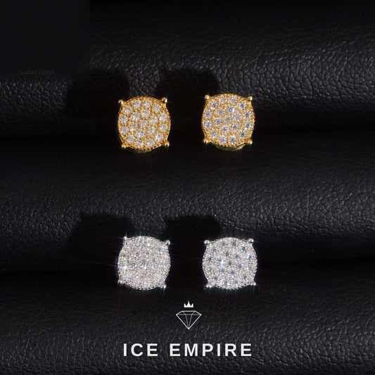 Iced Out Gold Plated Moissanite Earrings