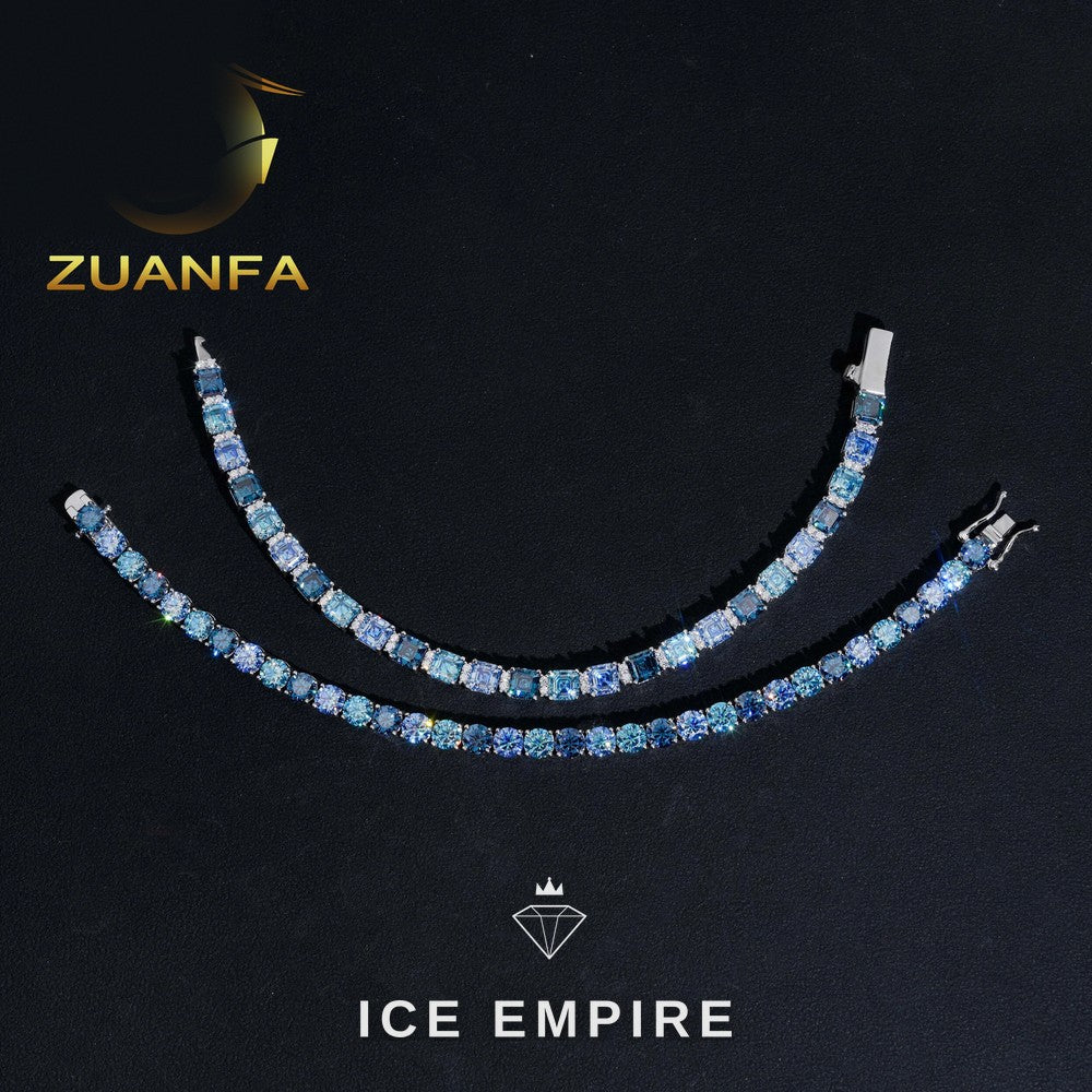 Iced Out 925 Silver Moissanite Tennis Bracelet