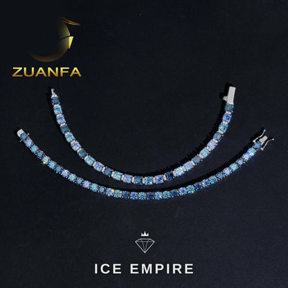 Iced Out 925 Silver Moissanite Tennis Bracelet