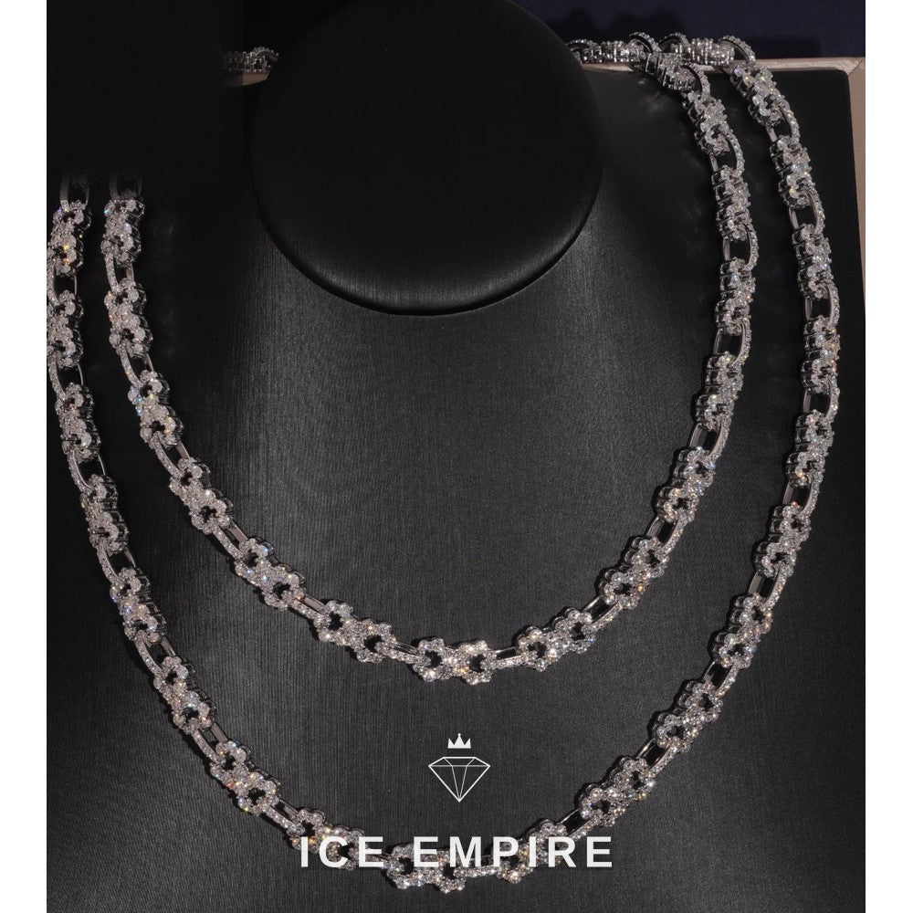 Iced Out Rose Gold Plated Moissanite Cuban Chain