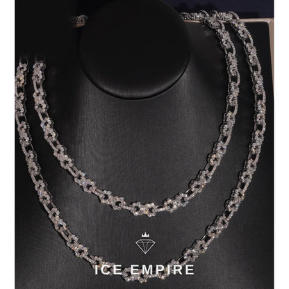 Iced Out Rose Gold Plated Moissanite Cuban Chain