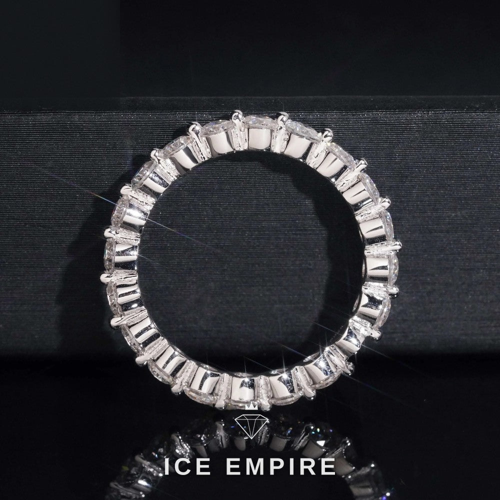 Iced Out 925 Silver Moissanite Ring